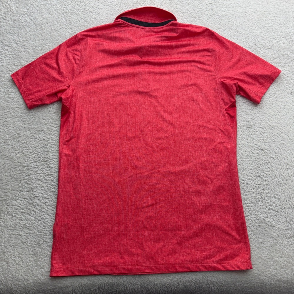Nike Golf Mens Dri-FIT Red Gradient Heathered Polo Shirt Medium Standard Fit - Picture 7 of 8
